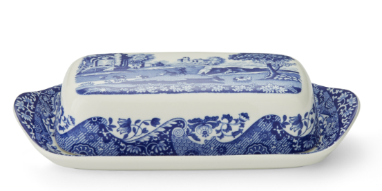 Blue Italian Butter Dish