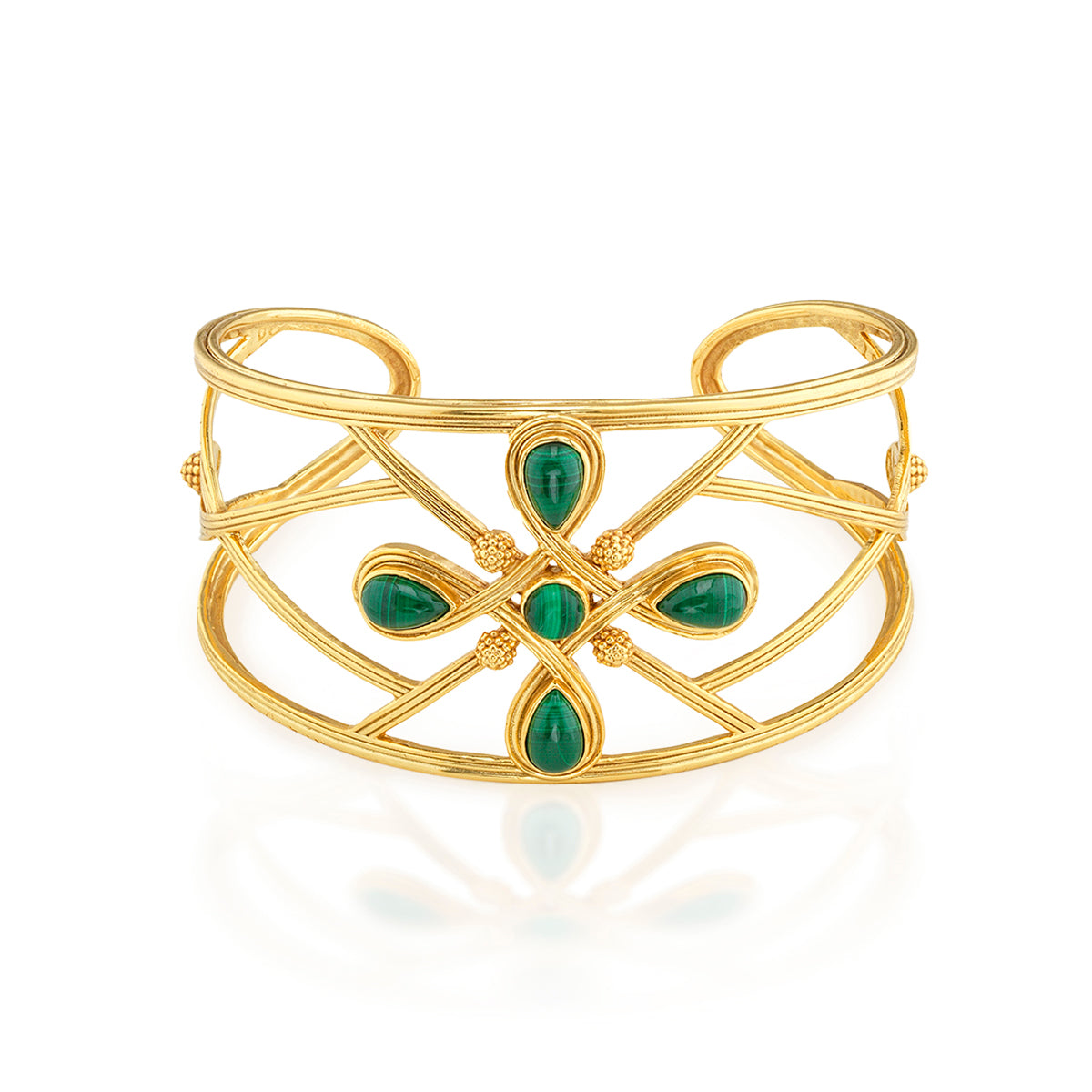Monique Gem Cuff in Malachite