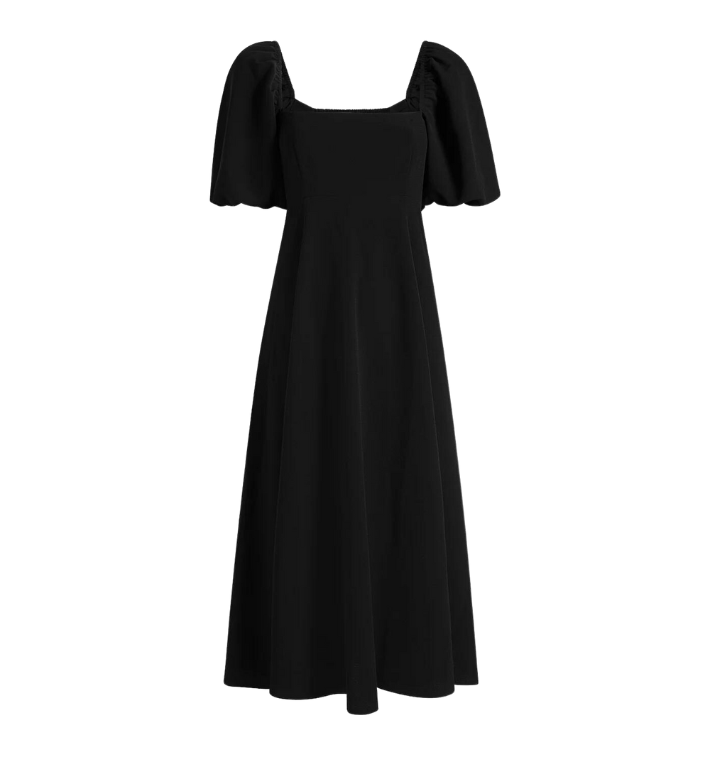 The Matilda Dress in Black Crepe