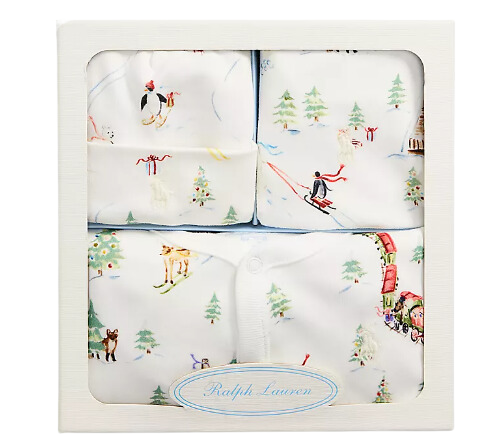 RL Baby x Riley Sheehey 3-Piece Gift Set in Holiday | Over The Moon
