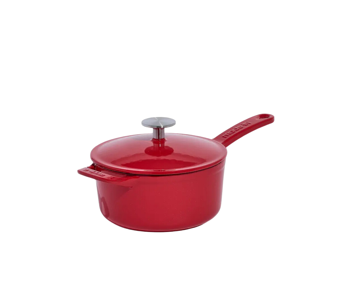 Enameled Cast Iron Saucepan in Made In Red