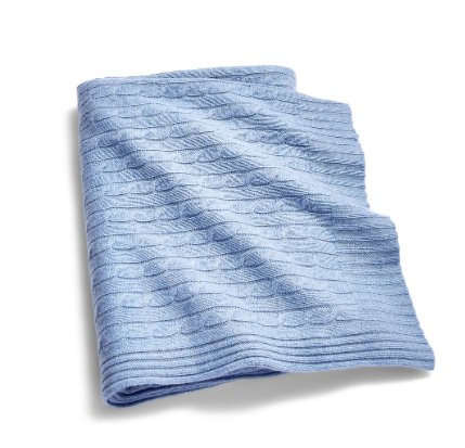 Cable Cashmere Throw Blanket
