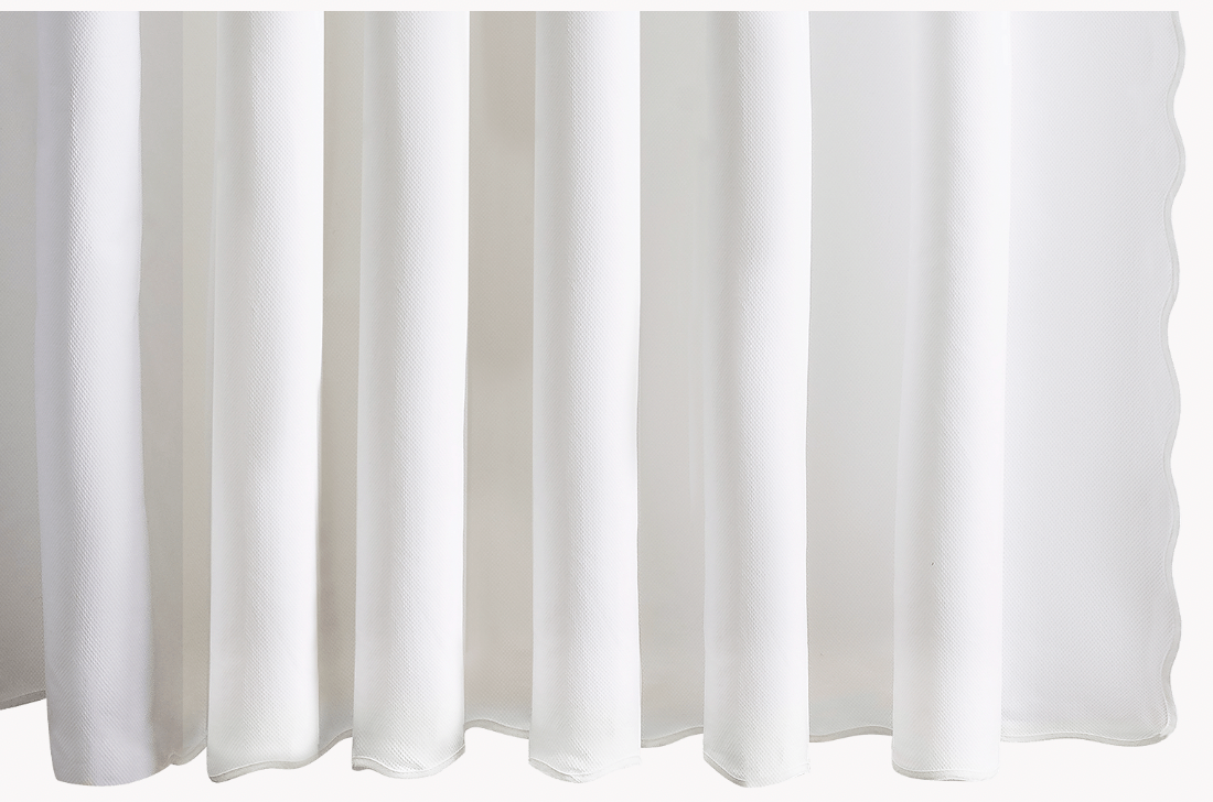 Camilla Pique Scallop Shower Curtain