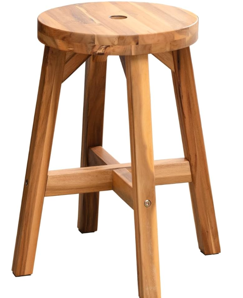 Acacia Wooden Stool Round Top