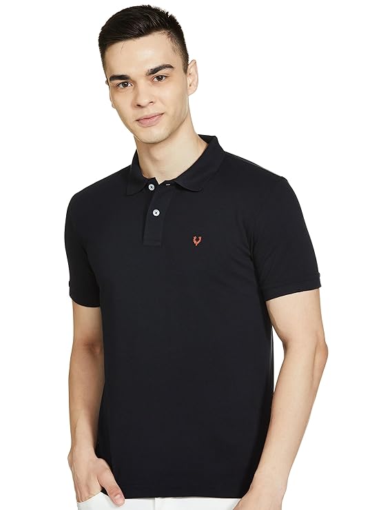 Allen Solly Men's Solid Regular Fit Polo