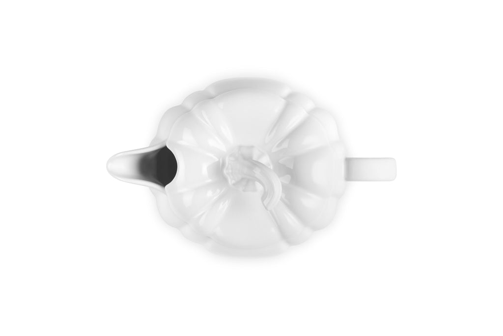 Le Creuset Pumpkin Gravy Boat, 14 oz., White