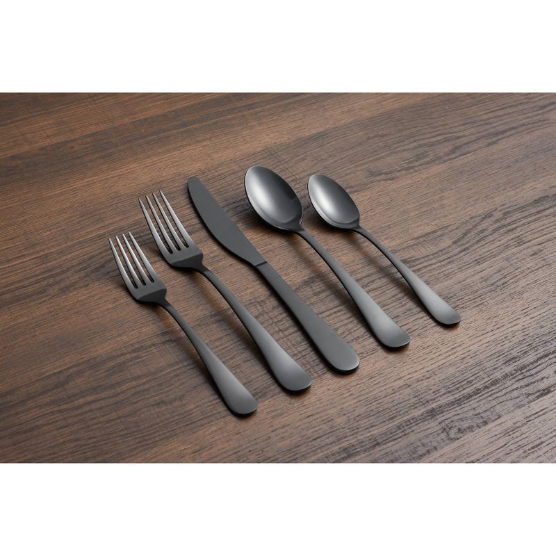 20pc Rhiannon Black Satin Flatware Set - Cambridge Silversmiths