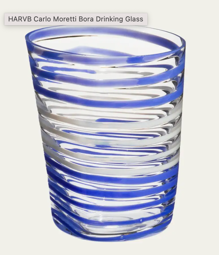 Carlo MorettiBora Drinking Glass, Red/White