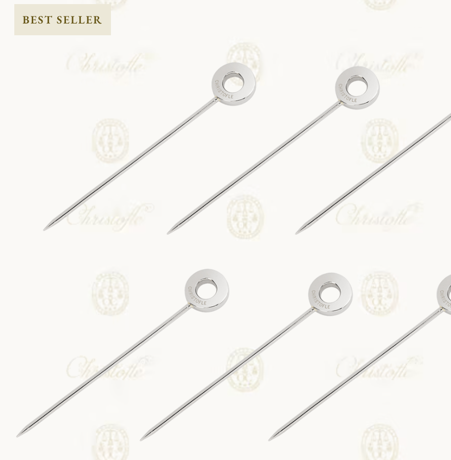 Christofle Stainless Steel Cocktail Picks, Set of 6