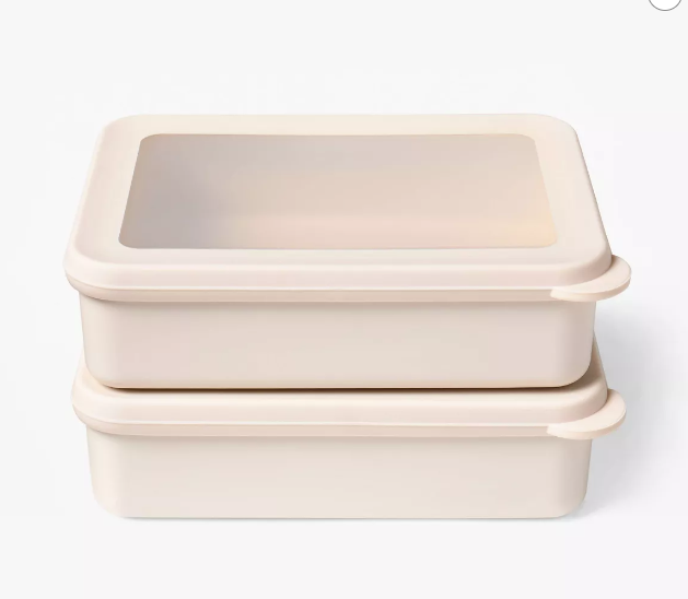 4pc (Set of 2) 3c Plastic Rectangle Food Storage Container Set - Figmint™