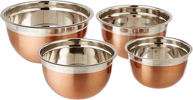 Copper & Stainless Steel Mixing Bowls