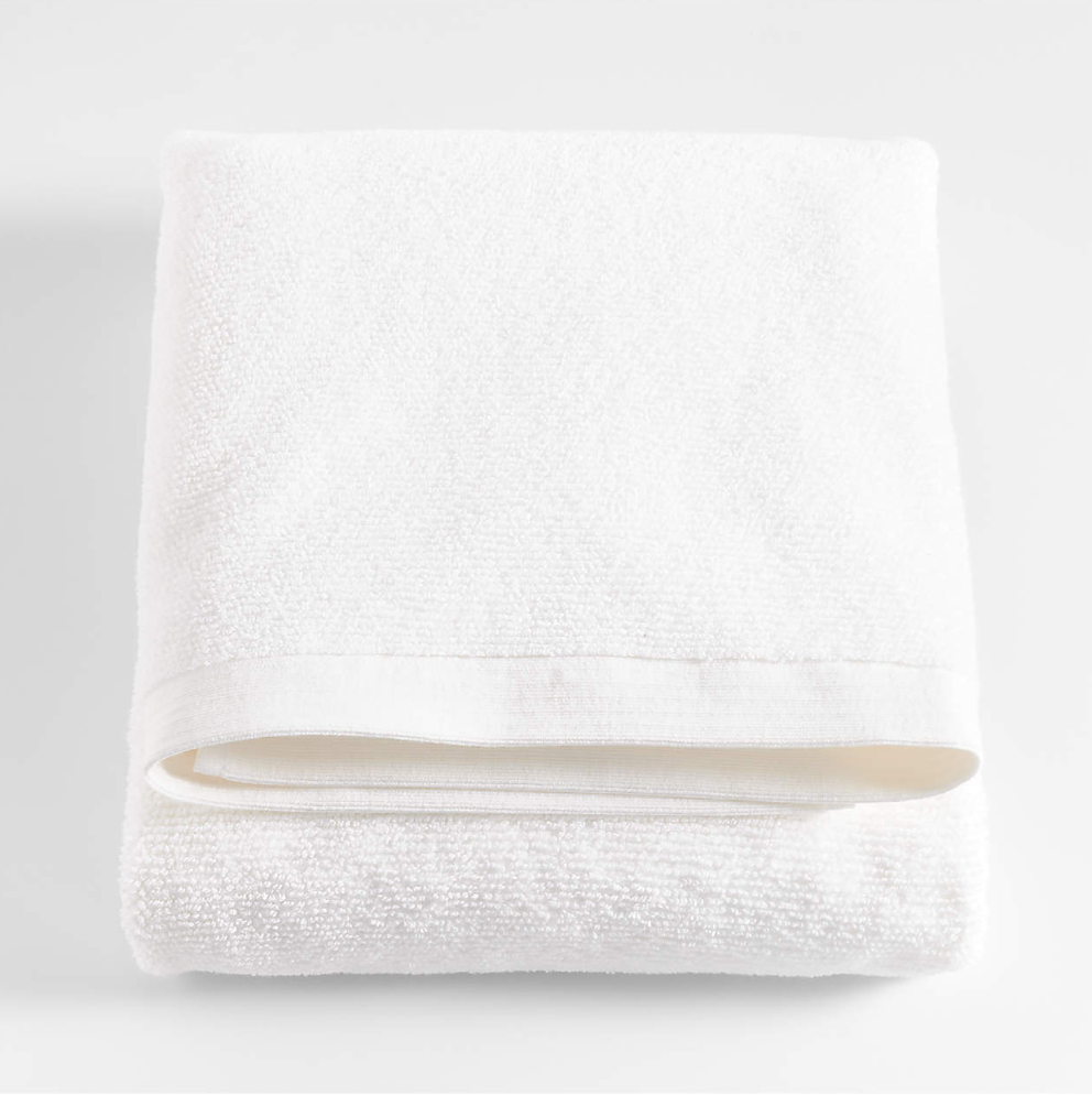 Bright White Organic Cotton Bath Sheet