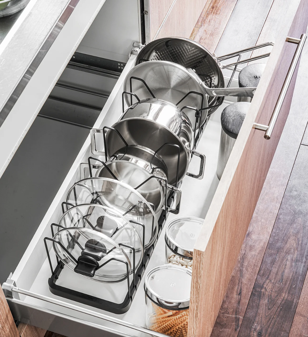 Adjustable Pot Lid Organizer - Steel