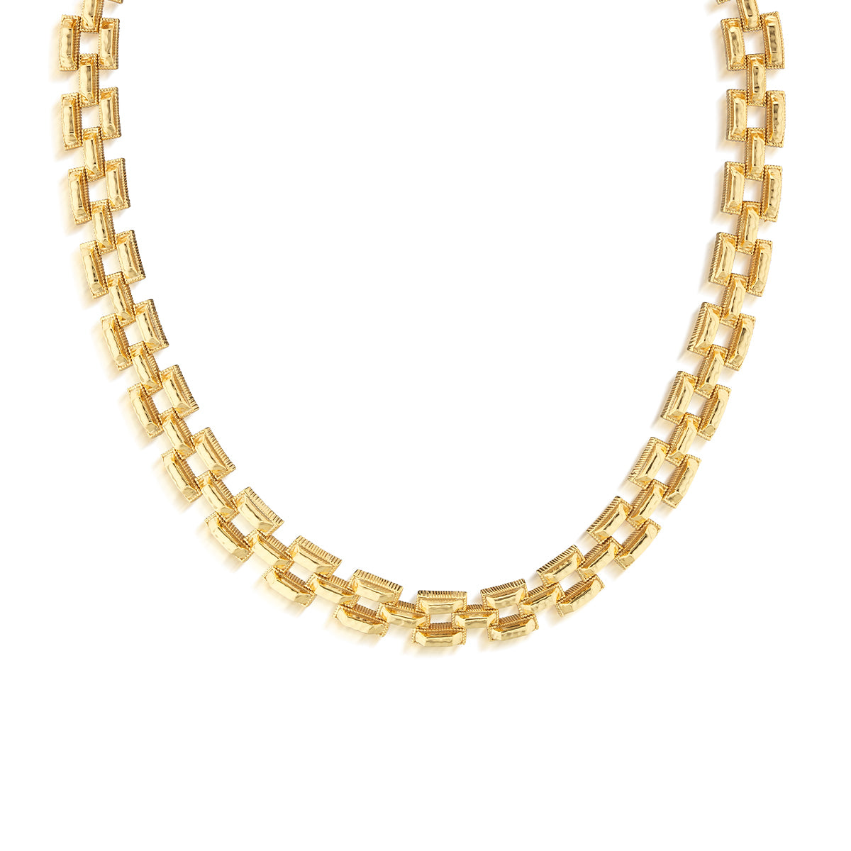Pathway Petite Link Necklace in Gold