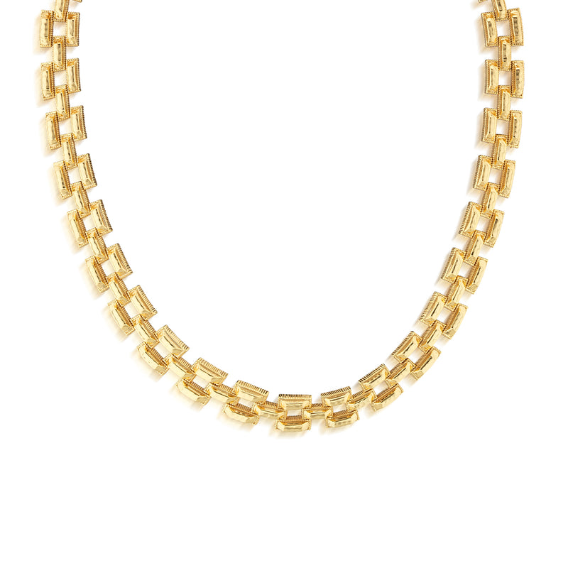Pathway Petite Link Necklace in Gold