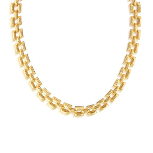 Pathway Petite Link Necklace in Gold
