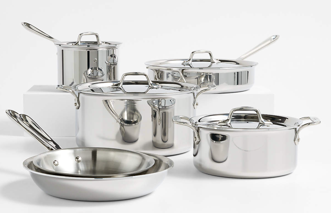 All-Clad D3 Stainless Steel 10-Piece Cookware Set