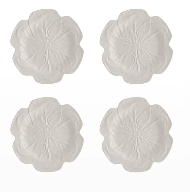 Bordallo PinheiroCabbage Dinner Plates, Beige - Set of 4