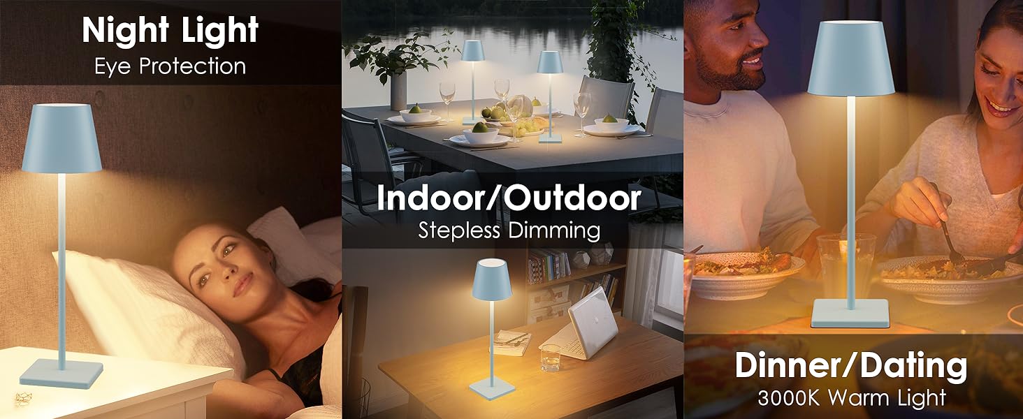 2 Pack ReChargeable LED Table Lamp
