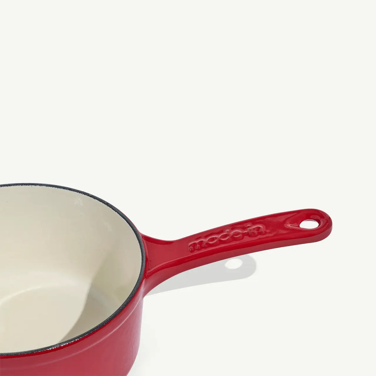 Enameled Cast Iron Saucepan in Made In Red