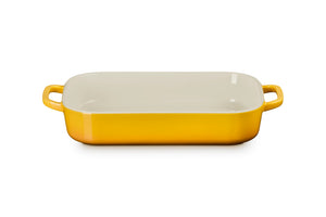 Le Creuset Shallow Rectangular Dish with Platter Lid, 3 qt., Nectar