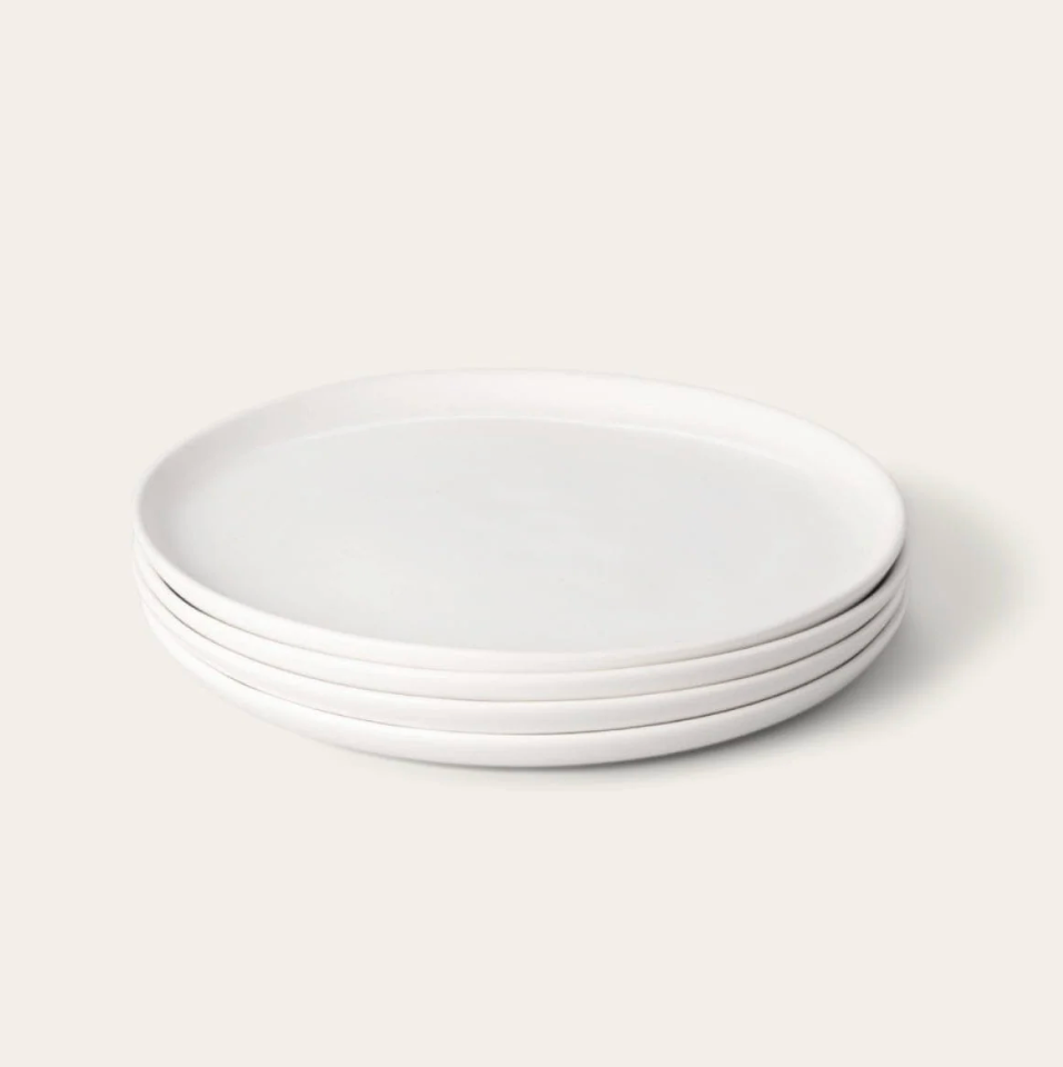 Cloud white Salad Plates 2 sets (8 pieces)