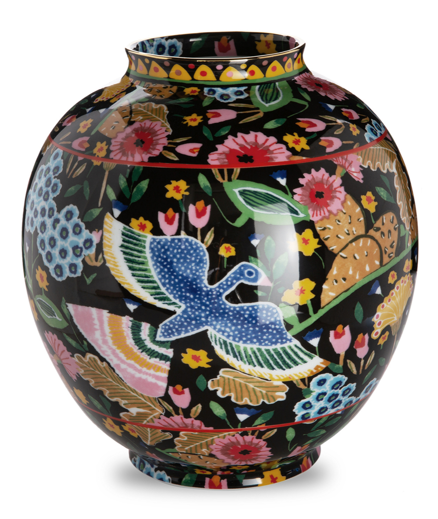 Big Bubble Vase Colombo Nero in Porcelain