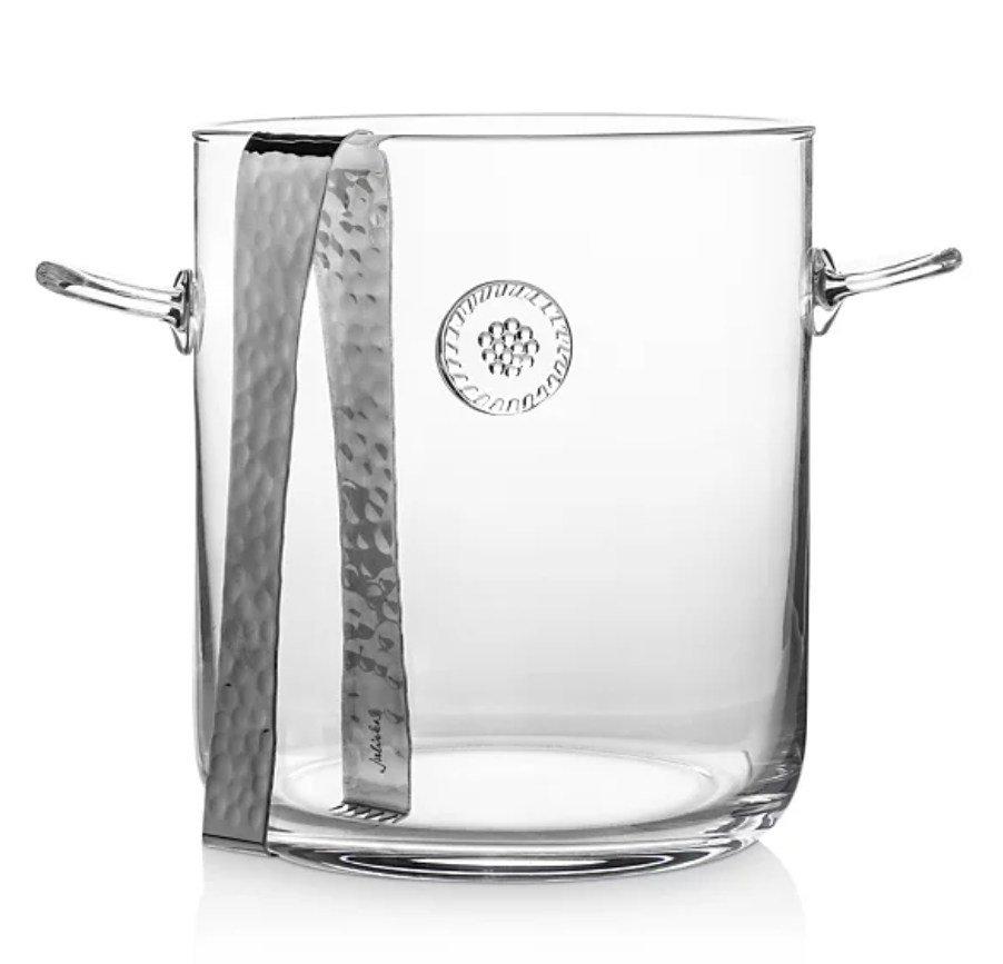 Berry & Thread Glass Ice Bucket with Tongs