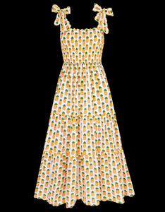 Sunshine Pineapple Malaga Dress