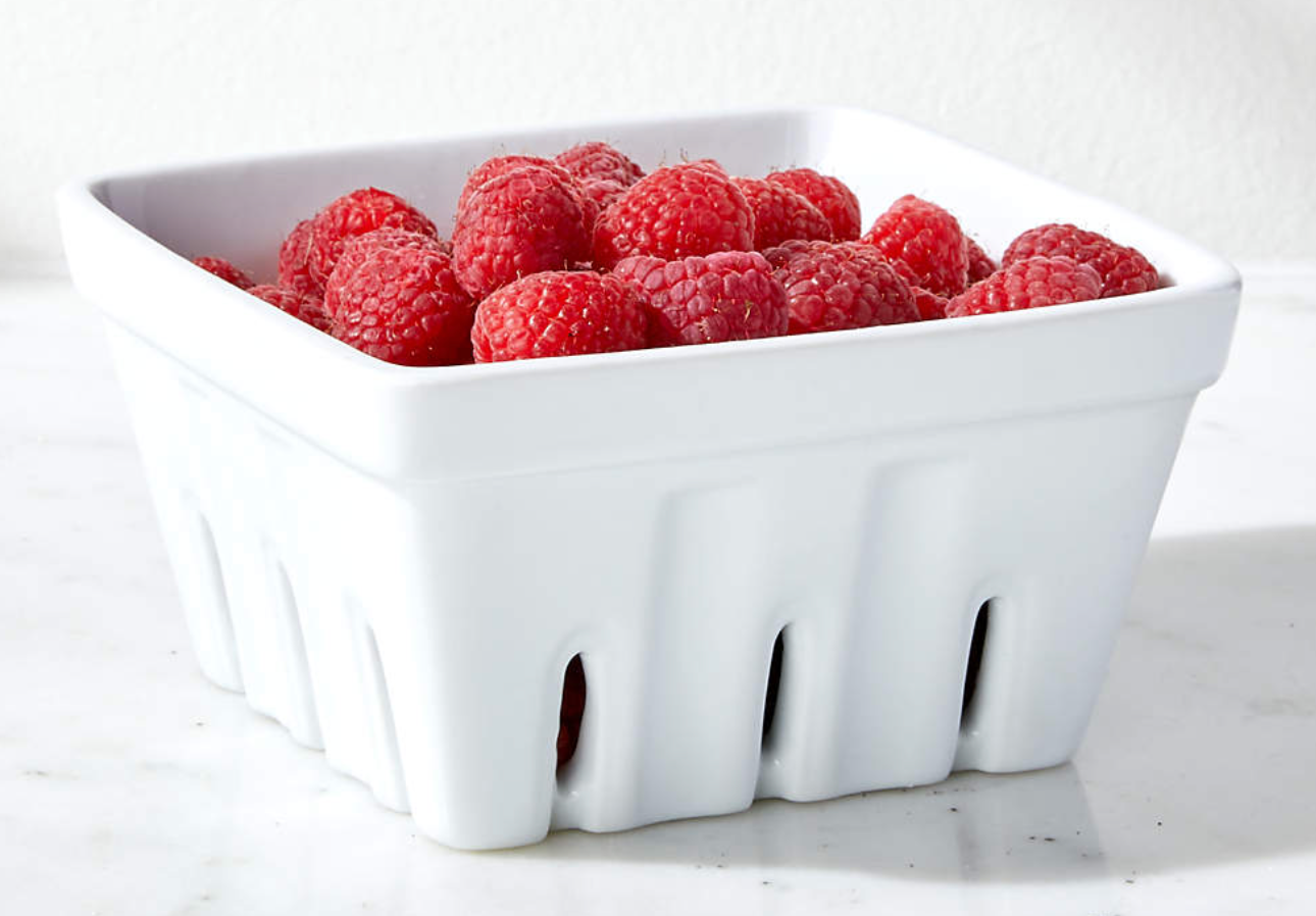 Berry Box White Porcelain Colander