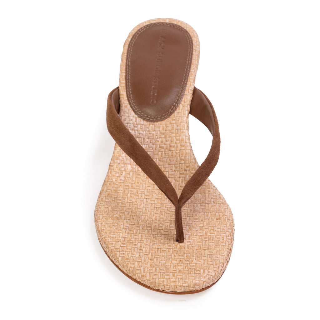 Easy 50 Mule in Raffia/Bourbon Suede