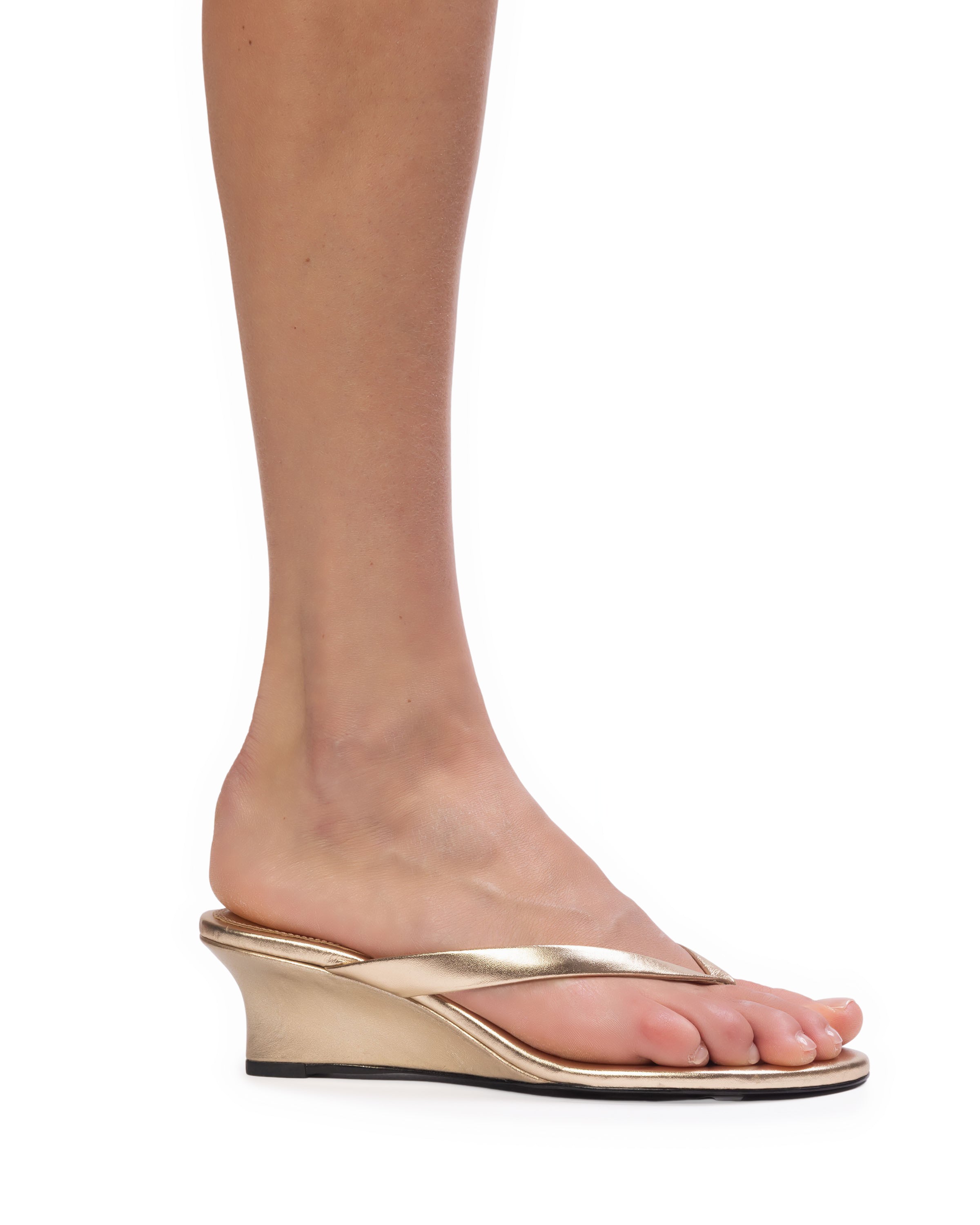 Easy 50 Mule in Gold Metallic Leather