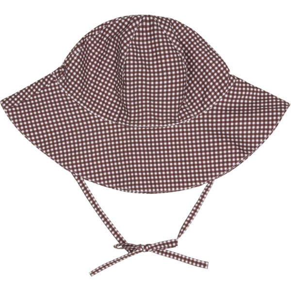 baby cocoa gingham sun hat (6-12M)