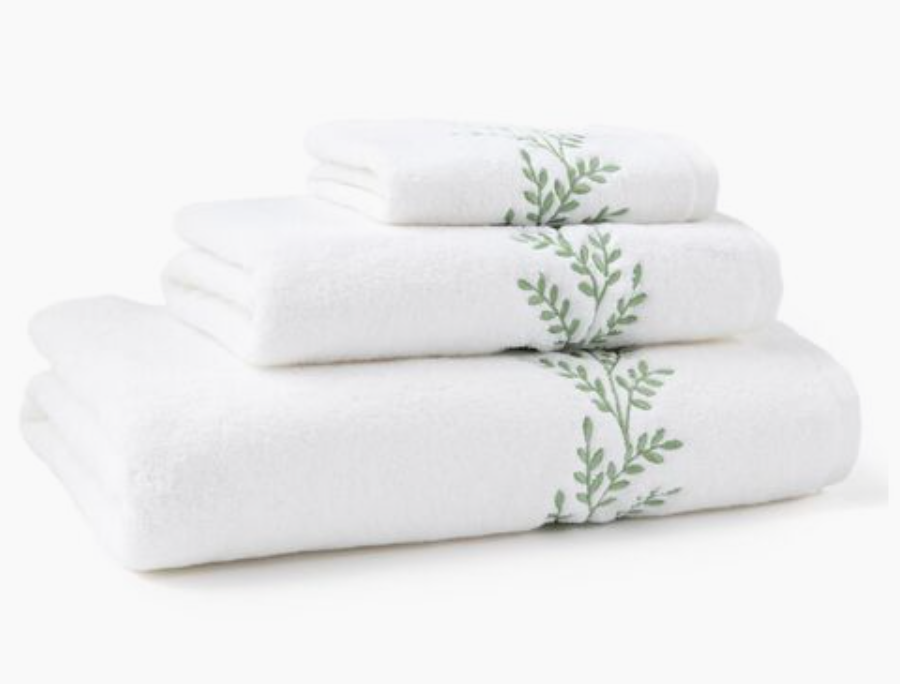 3-Pc Willow Towel Set (Green)