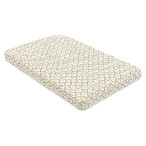Mini Crib Sheet in GOTS Certified Organic Brushed Cotton by Nate Berkus in Juniper Star