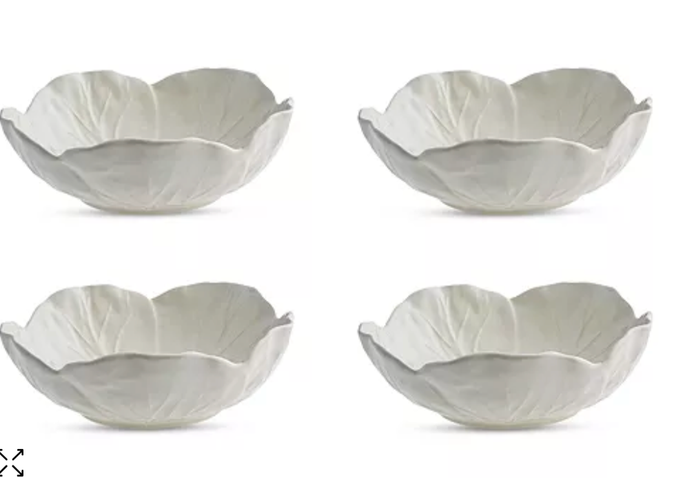 Bordallo PinheiroMedium Cabbage Bowl, Set of 4