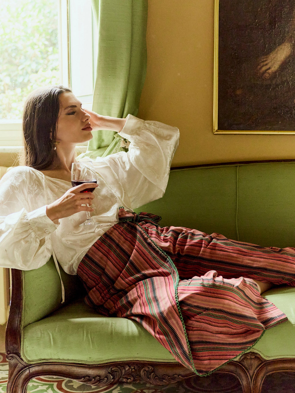 Sienna Pant in Wild Iris Stripe