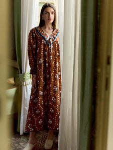 House Dress in Marigold Honey Floral