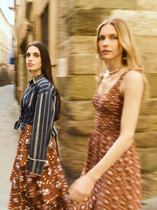 Elle Dress in Marigold Honey Floral