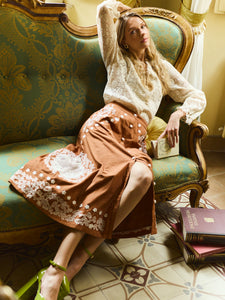 Helena Skirt in Marigold Honey Embroidery