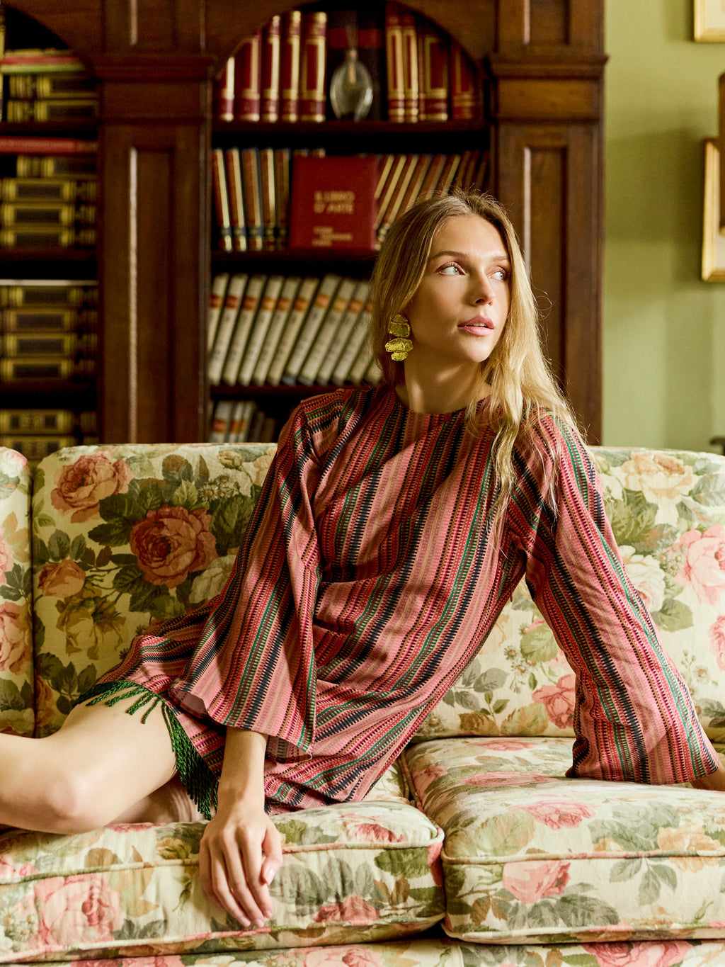 Tillie Dress in Wild Iris Stripe