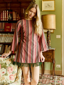 Tillie Dress in Wild Iris Stripe