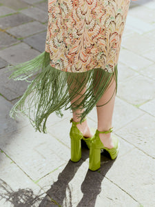 Hannah Dress in Peacock Garden