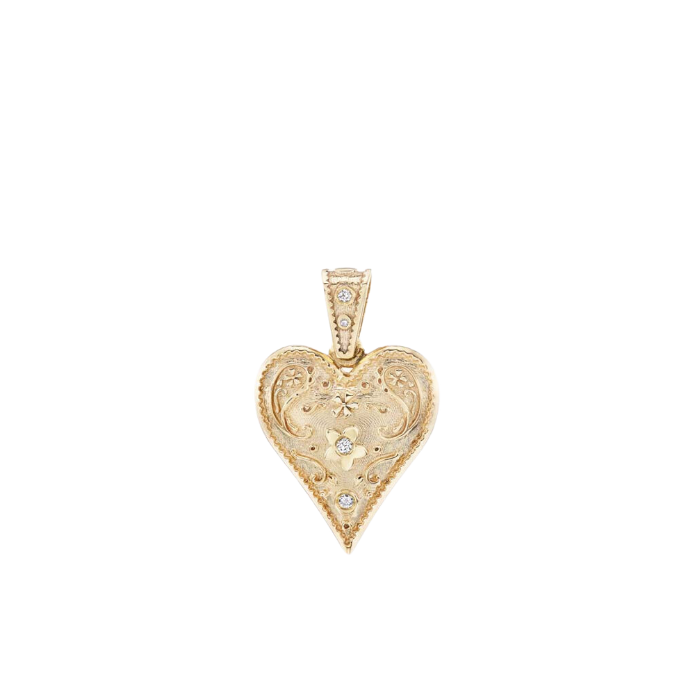Small Southwestern Heart Charm