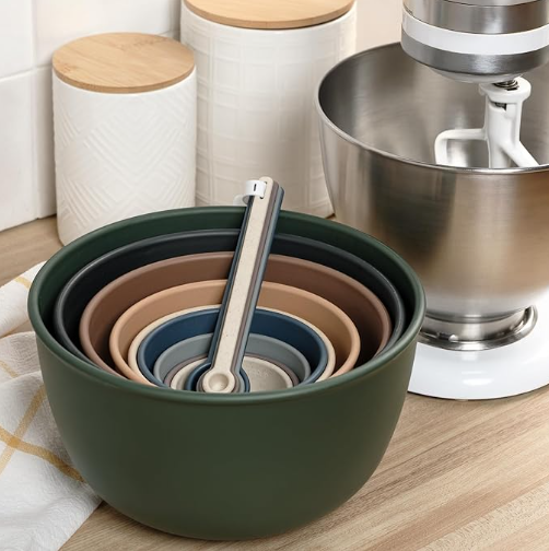 Bamboozle Mixing Bowl Set, 5-Piece Nesting Bowls, Sustainable Astrik, Alpine