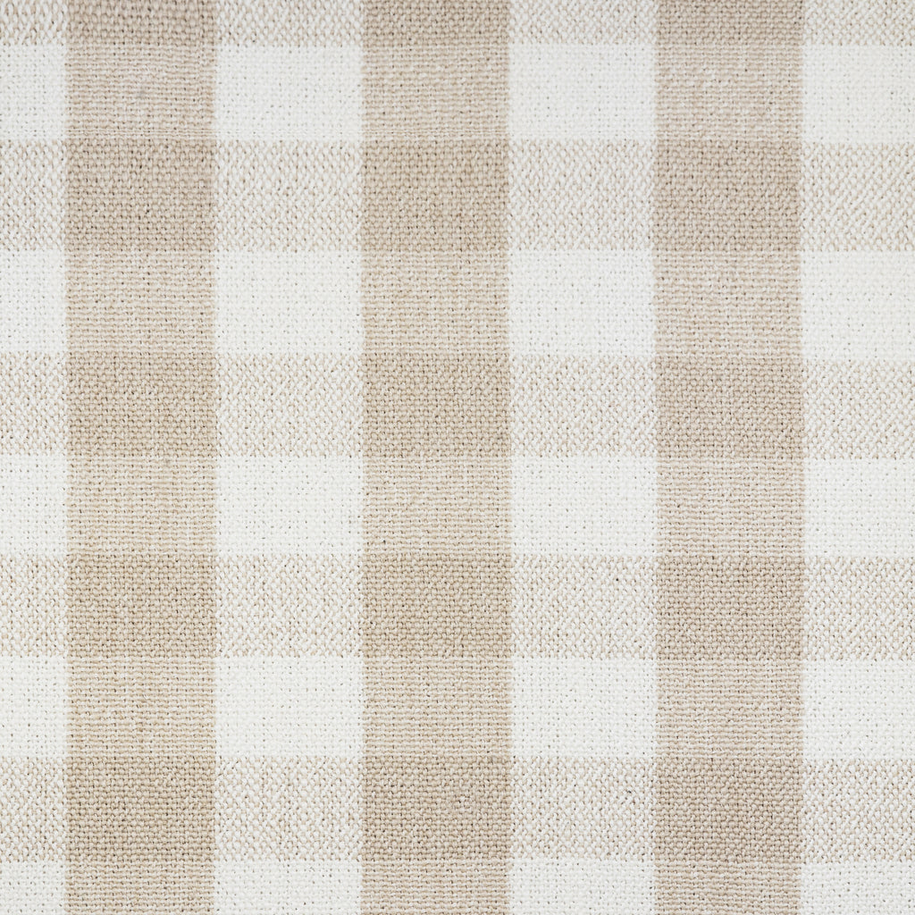 Crawford Gliding Ottoman in Tan Gingham