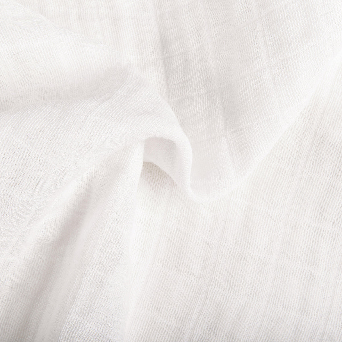 All-Stages Midi Crib Sheet in GOTS Certified Organic Muslin Cotton in White