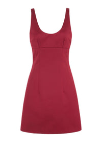 Einna Dress in Red Duchess Satin