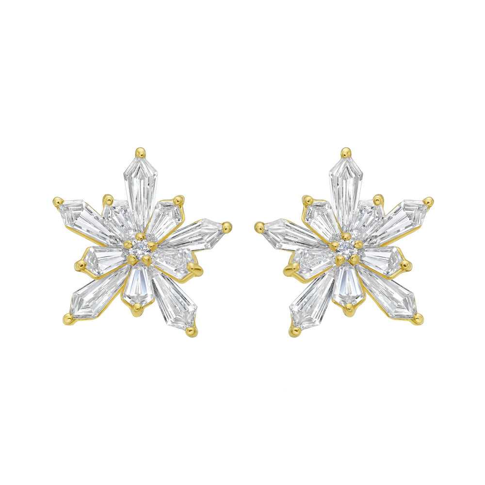 Elia Diamond Stud Earrings - Jewelry - RUCHI New York