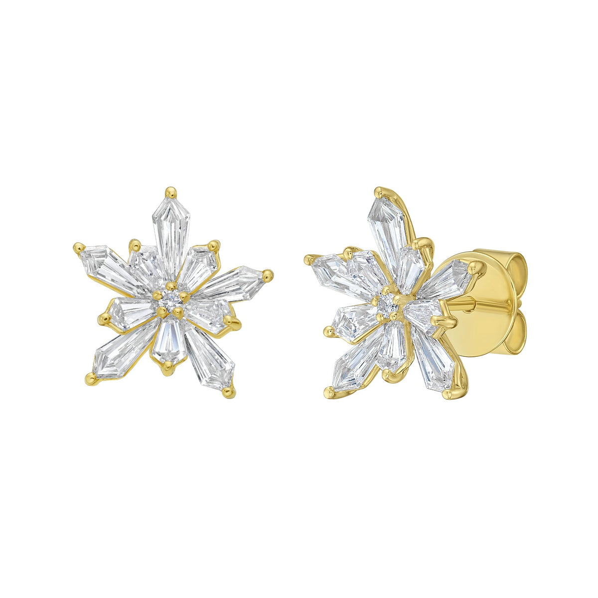 Elia Diamond Stud Earrings - Jewelry - RUCHI New York